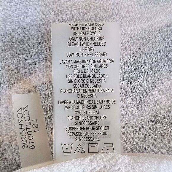 Calvin Klein abstract animal print flutter sleeve blouse - Picture 7 of 13